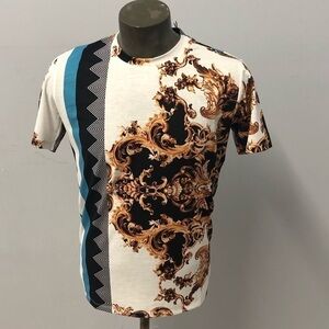 Steven land t-shirt crewneck white floral regular